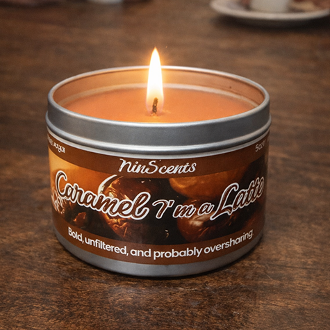 Caramel I'm a Latte Candle